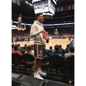 NBA Classic Basketball Shorts Brown Mesh Vintage Style Mens Size S